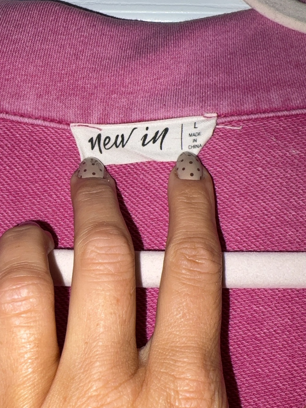 Women’s Pink Long-Sleeve Waffle-Knit Henley Top - Picture 2 of 3